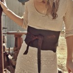 Bison Leather Wrap Belt